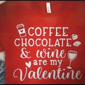 Coffee, Chocolate & Wine Valentines Shirt